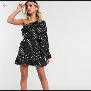 FEMME LUXE One Shoulder Mini Dress.